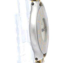 Pre Owned Cartier Silver Gold Tone Stainless Steel Must 21 de Cartier Women's Wristwatch 28 mm