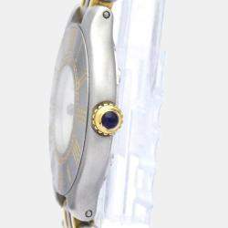 Pre Owned Cartier Silver Gold Tone Stainless Steel Must 21 de Cartier Women's Wristwatch 28 mm