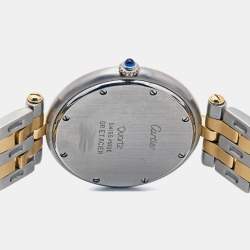 مملوكة مسبقًا Cartier White 18k Yellow Gold And Stainless Steel Panthere 183964 Women's Wristwatch 30 mm