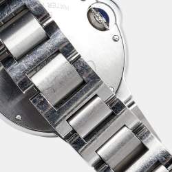 Pre Owned Cartier Silver Stainless Steel Ballon Bleu W6920071 Women's Wristwatch 33 mm