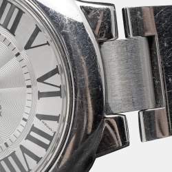 Pre Owned Cartier Silver Stainless Steel Ballon Bleu W6920071 Women's Wristwatch 33 mm