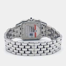 Pre Owned Cartier Silver Stainless Steel Panthere WSPN0007 Women's Wristwatch 26 mm