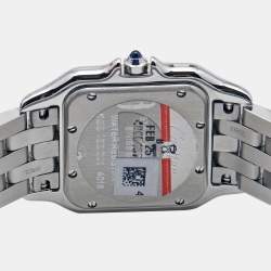 Pre Owned Cartier Silver Stainless Steel Panthere WSPN0007 Women's Wristwatch 26 mm