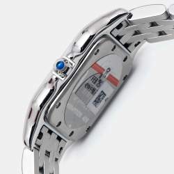 Pre Owned Cartier Silver Stainless Steel Panthere WSPN0007 Women's Wristwatch 26 mm