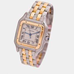 Pre Owned Cartier Panthère Medium Model Steel & Yellow Gold Watch W2PN0007