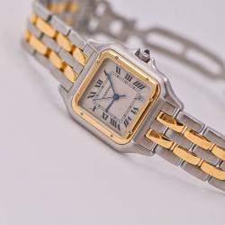 Pre Owned Cartier Panthère Medium Model Steel & Yellow Gold Watch W2PN0007