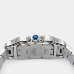 Pre Owned Cartier Silver Stainless Steel Santos Galbee W2006006 Women's Wristwatch 29 mm