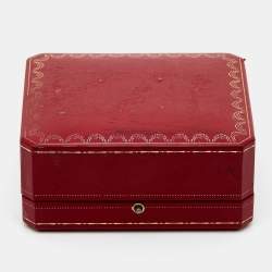 Pre Owned Cartier Silver Diamond 18K Rose Gold Alligator Leather Clé de Cartier WJCL0047 Women's Wristwatch 31 mm