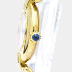 Pre Owned Cartier White Gold Tone Stainless Steel Must Colisee Women's Wristwatch 24 mm