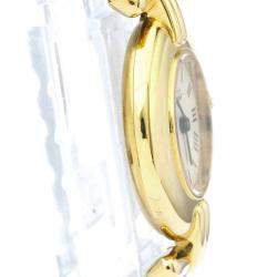 Pre Owned Cartier White Gold Tone Stainless Steel Must Colisee Women's Wristwatch 24 mm