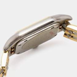 مملوكة مسبقًا Cartier Cream 18K Yellow Gold Stainless Panthere 112000R Women's Wristwatch 23 mm