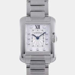 Louis Vuitton Pre-owned Louis Vuitton Tambour Quartz Silver Dial Ladies  Watch QA014 - Pre-Owned Watches - Jomashop