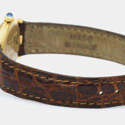 مملوكة مسبقًا Cartier Ivory Yellow Gold Plated Must de Cartier Quartz Women's Wristwatch 24 mm