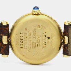 مملوكة مسبقًا Cartier Ivory Yellow Gold Plated Must de Cartier Quartz Women's Wristwatch 24 mm