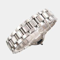 Pre Owned Cartier Silver Stainless Steel Must 21 de Cartier W10109T2 Women's Wristwatch 28 mm