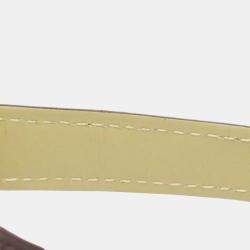 Pre Owned Cartier White Yellow Gold Plated Must de Cartier Women's Wristwatch 32 mm