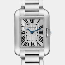 Cartier Tank Anglaise Small Silver Dial Steel Ladies Watch W5310022 30.2 x 22.7 mm