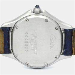 مملوكة مسبقًا Cartier Silver 18k Yellow Gold And Stainless Steel Panthere Cougar Quartz Women's Wristwatch 26 mm