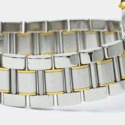 Pre Owned Cartier Silver Yellow Gold Plated Stainless Steel Must 21 W10072R6 Quartz Women's Wristwatch 31 mm