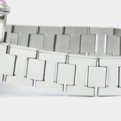 مملوكة مسبقًا Cartier Pink Stainless Steel Miss Pasha W3140008 Quartz Women's Wristwatch 27 mm
