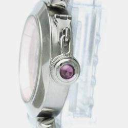 مملوكة مسبقًا Cartier Pink Stainless Steel Miss Pasha W3140008 Quartz Women's Wristwatch 27 mm