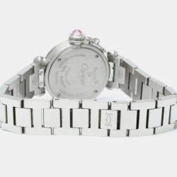 مملوكة مسبقًا Cartier Pink Stainless Steel Miss Pasha W3140008 Quartz Women's Wristwatch 27 mm