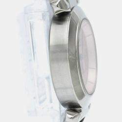 مملوكة مسبقًا Cartier Pink Stainless Steel Miss Pasha W3140008 Quartz Women's Wristwatch 27 mm