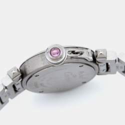 Pre Owned Cartier Pink Stainless Steel Miss Pasha W3140008 Women's Wristwatch 27 mm
