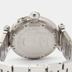 Pre Owned Cartier Black Stainless Steel Pasha W31043M7 Women's Wristwatch 35 mm