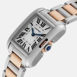 Cartier Tank Anglaise Small Steel Rose Gold Ladies Watch 22.7 mm