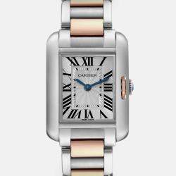 Cartier Tank Anglaise Small Steel Rose Gold Ladies Watch 22.7 mm