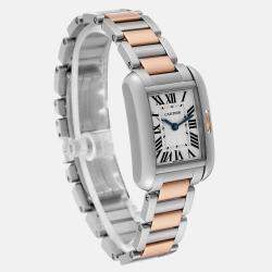 Cartier Tank Anglaise Small Steel Rose Gold Ladies Watch 22.7 mm