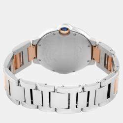 Cartier Ballon Bleu Steel Rose Gold Mother Of Pearl Ladies Watch 36 mm