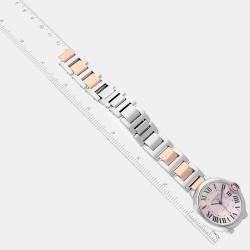 Cartier Ballon Bleu Steel Rose Gold Mother Of Pearl Ladies Watch 36 mm