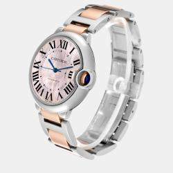 Cartier Ballon Bleu Steel Rose Gold Mother Of Pearl Ladies Watch 36 mm