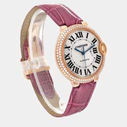 Cartier Ballon Bleu Automatic Rose Gold Diamond Ladies Watch 36.5 mm