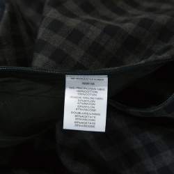Carven Bicolor Checked Cotton Lace Trim Detail Dress M