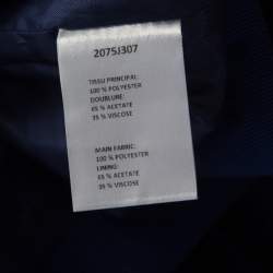 Carven Astral Blue Velvet Coulisse Pleated Skirt L
