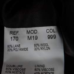 Carven Black Wool Double Breasted Coat L