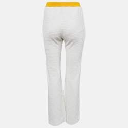 Casablanca White Monogram Embossed Terry Track Pants S