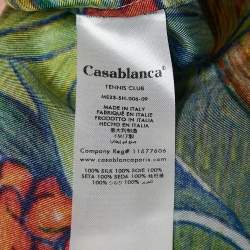 Casablanca Multicolor Chevaux Sauvages Print Silk Long Sleeve Shirt M
