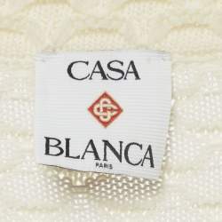 Pre Owned Casablanca Off White Knit Co-ord Set S