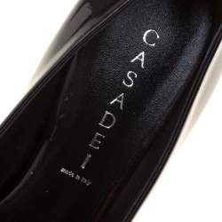 Pre Owned Casadei Black Patent Leather Pointed Toe Pumps Size 39