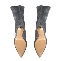 Pre Owned حذاء بوت مرتفع عن الركبة كاسادى شفرة لوركس فضى مقاس 39