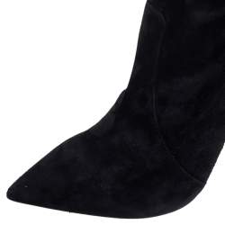 Pre Owned حذاء بوت فوق الركبه كاسادي سويدي أسود مقاس 41