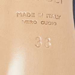 Pre Owned Casadei Dark Grey Satin Blade Pumps Size 38