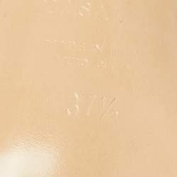 Pre Owned Casadei Black Patent Leather Ankle Strap Sandals Size 37.5