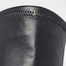 Pre Owned Casadei Black Leather Blade Over The Knee Length Boots Size 36