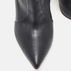 Pre Owned Casadei Black Leather Blade Over The Knee Length Boots Size 36