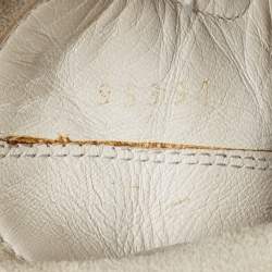 Pre Owned Casadei Grey Suede Embellished Metal Cap Toe Wedge Sneakers Size 39